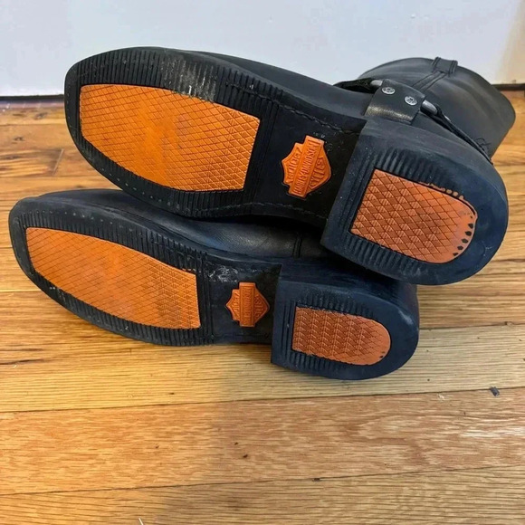 Men’s Harley-Davidson Hustin leather waterproof motorcycle boots size 10.5 - Picture 11 of 12